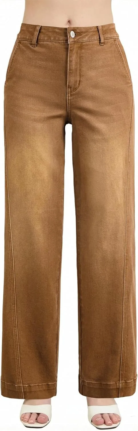 Sidefeel женские джинсы wide leg high waisted с боковыми швами и наклонными карманами
Sidefeel женские джинсы wide leg high waisted с боковыми швами и наклонными карманами