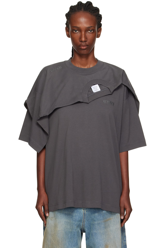 Vetements Серая двухслойная футболка, Серый, Vetements Серая двухслойная футболка
Vetements Серая двухслойная футболка, Серый, Vetements Серая двухслойная футболка