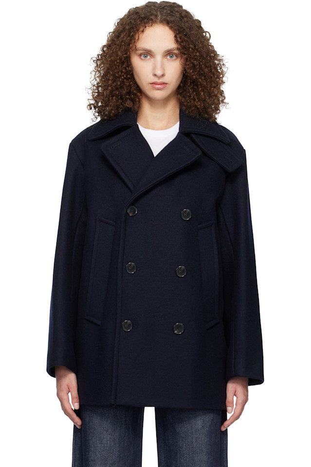 Темно-Синее пальто из переработанной шерсти A.P.C., темно-синий
Темно-Синее пальто из переработанной шерсти A.P.C., темно-синий