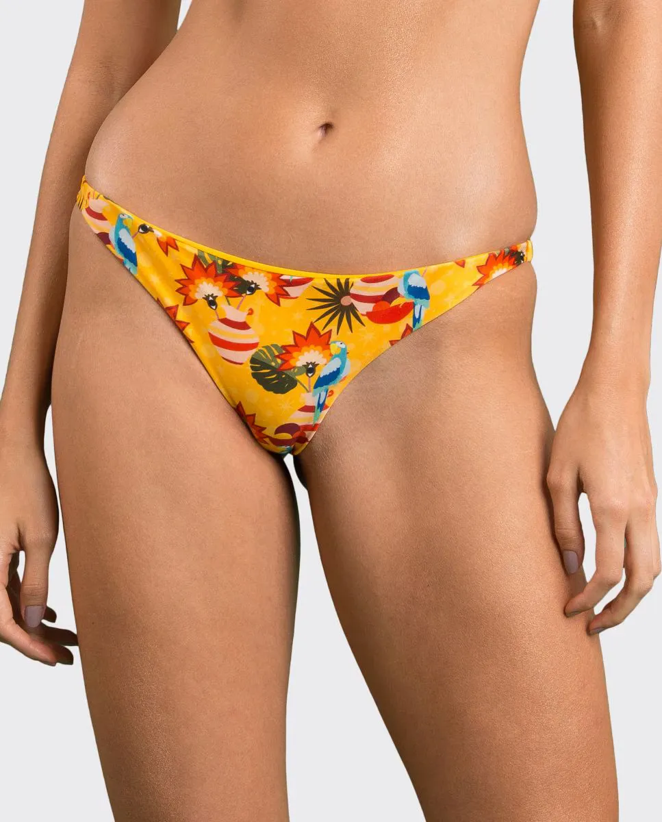 Бразильские плавки бикини с принтом Río de Sol, желтый
Бразильские плавки бикини с принтом Río de Sol, желтый