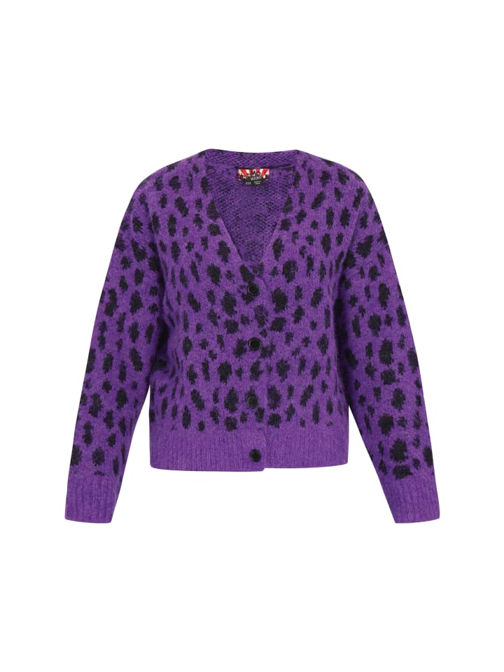 Женский кардиган с фиолетовым леопардовым принтом myMo ROCKS
Женский кардиган с фиолетовым леопардовым принтом myMo ROCKS
