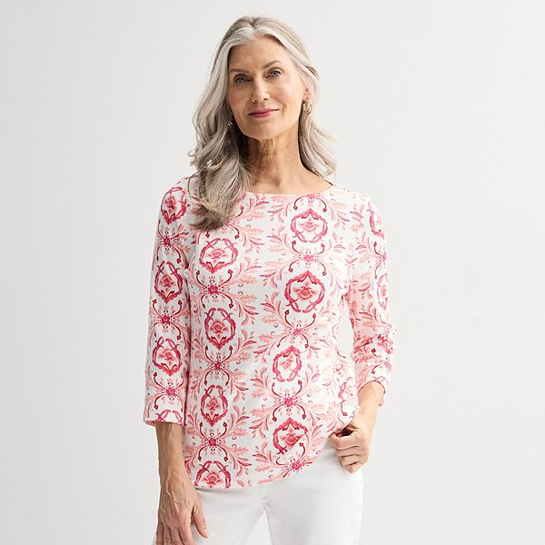 Женский топ с лодочкой Croft & Barrow, Pink Vibrant Tile
Женский топ с лодочкой Croft & Barrow, Pink Vibrant Tile