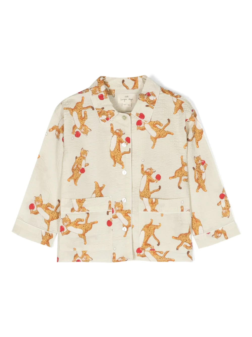 Рубашка из сирсакера с принтом Konges Sløjd, нейтральный
Рубашка из сирсакера с принтом Konges Sløjd, нейтральный