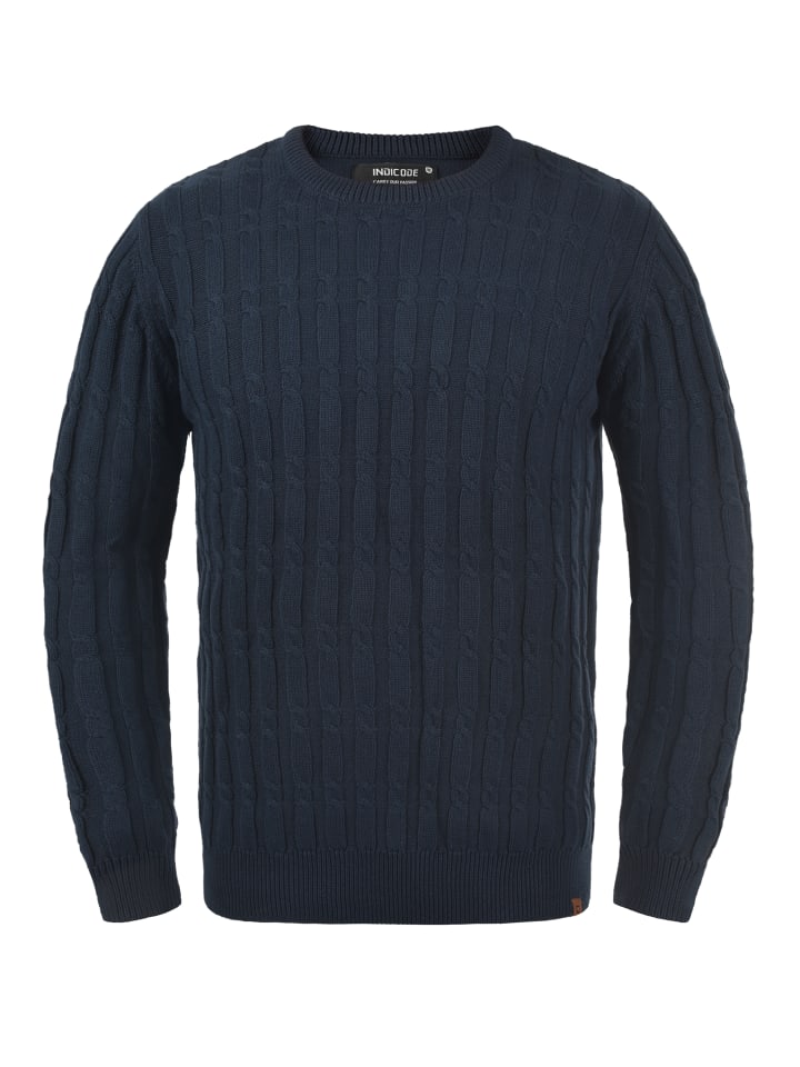 Вязаный свитер INDICODE, темно-синий
Вязаный свитер INDICODE, темно-синий