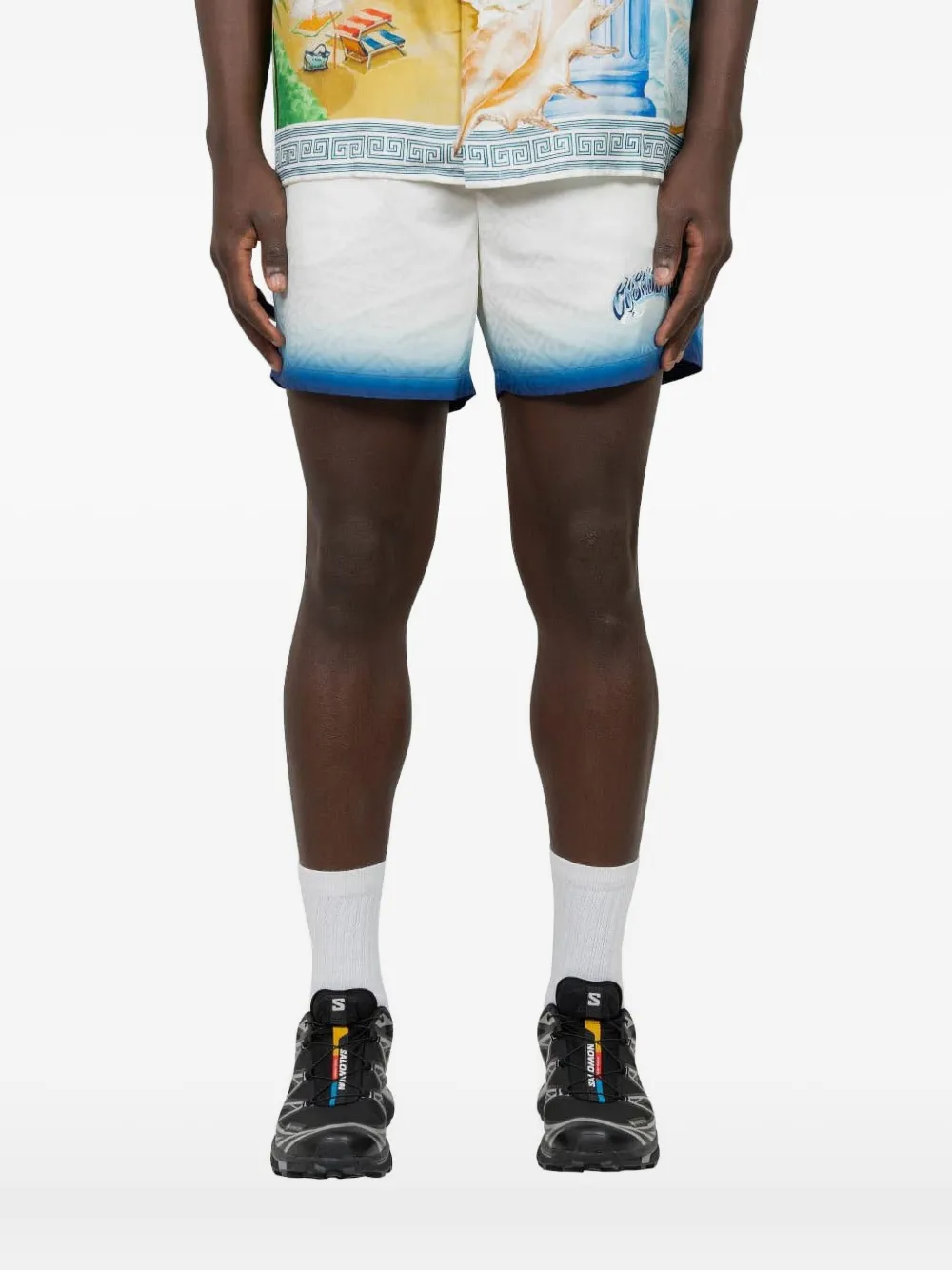 Шорты с эффектом омбре и логотипом CASABLANCA, белый
Шорты с эффектом омбре и логотипом CASABLANCA, белый