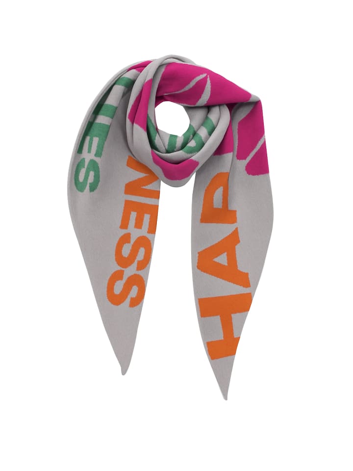 Шарф с красочными современными надписями серого цвета. Faera
Шарф с красочными современными надписями серого цвета. Faera