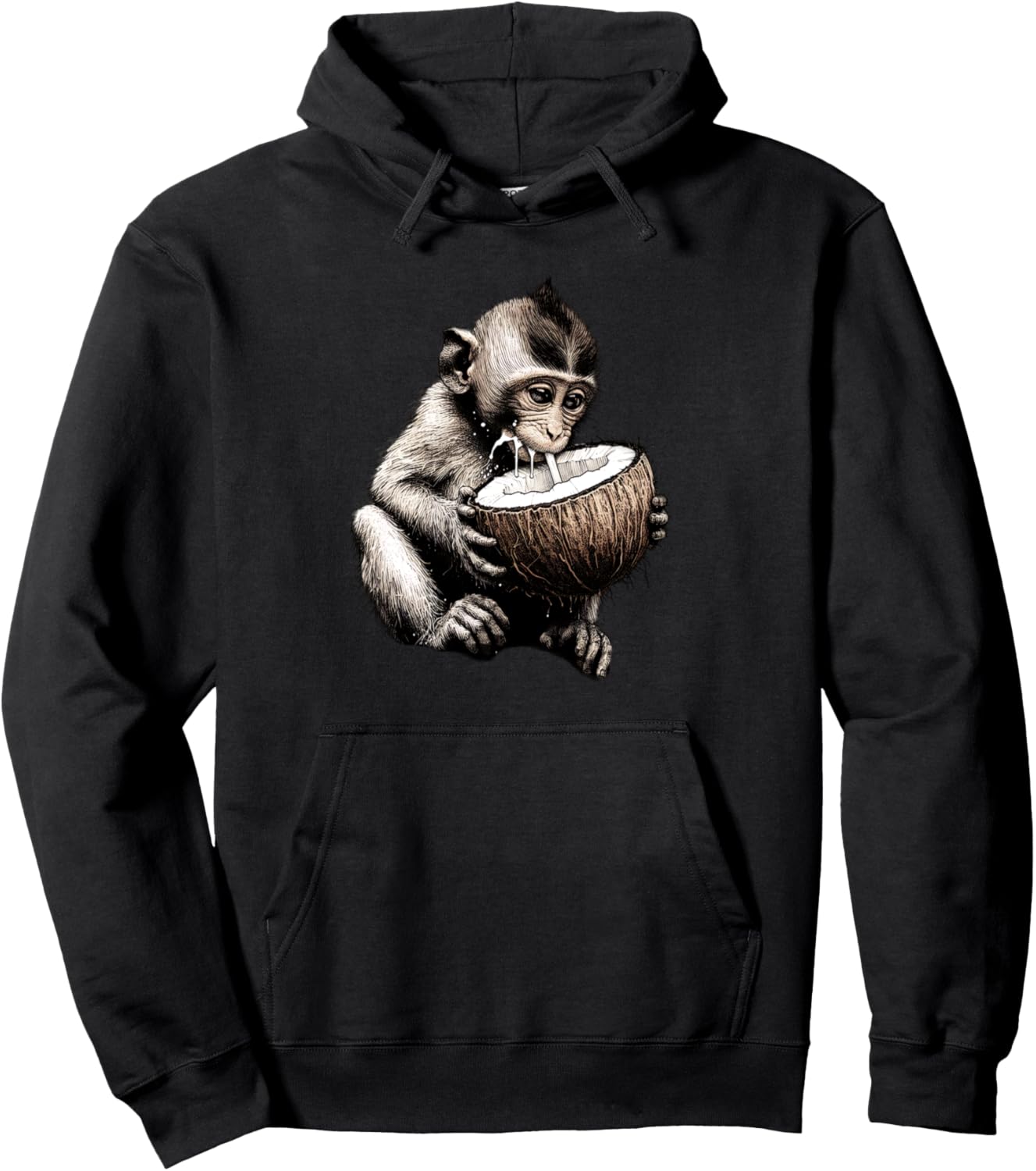 Худи с изображением обезьяны, пьющей кокосовое молоко Coconut Monkey Collection, черный
Худи с изображением обезьяны, пьющей кокосовое молоко Coconut Monkey Collection, черный