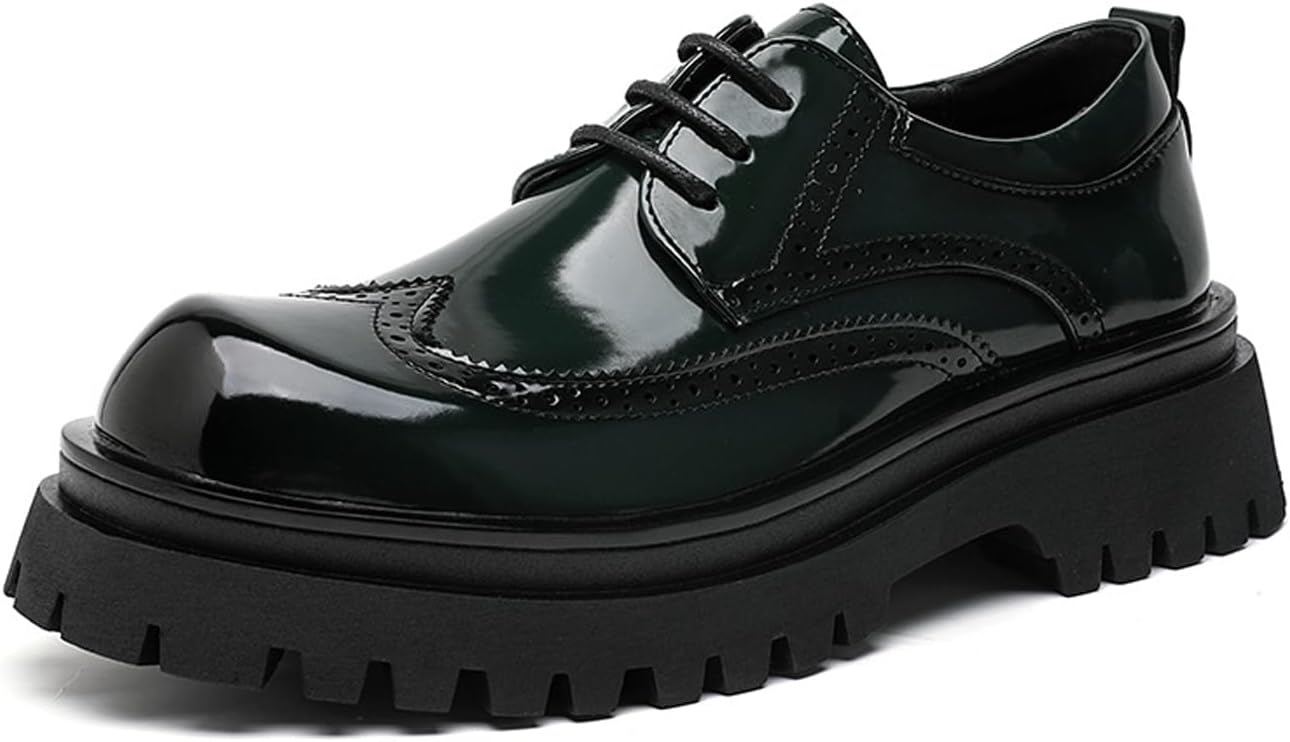 Мужские туфли оксфорды с крыльями из лакированной кожи на массивной платформе, винтажный округлый носок, рифленая подошва, противоскользящие, на шнуровке, для бизнес-мероприятий, вечеринок, свадеб и работы Fifilapin, зеленый
Мужские туфли оксфорды с крыльями из лакированной кожи на массивной платформе, винтажный округлый носок, рифленая подошва, противоскользящие, на шнуровке, для бизнес-мероприятий, вечеринок, свадеб и работы Fifilapin, зеленый
