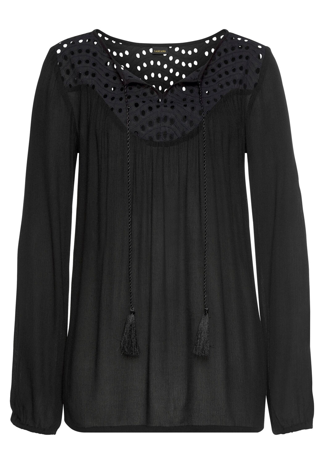Блуза LASCANA Crepe, черный
Блуза LASCANA Crepe, черный