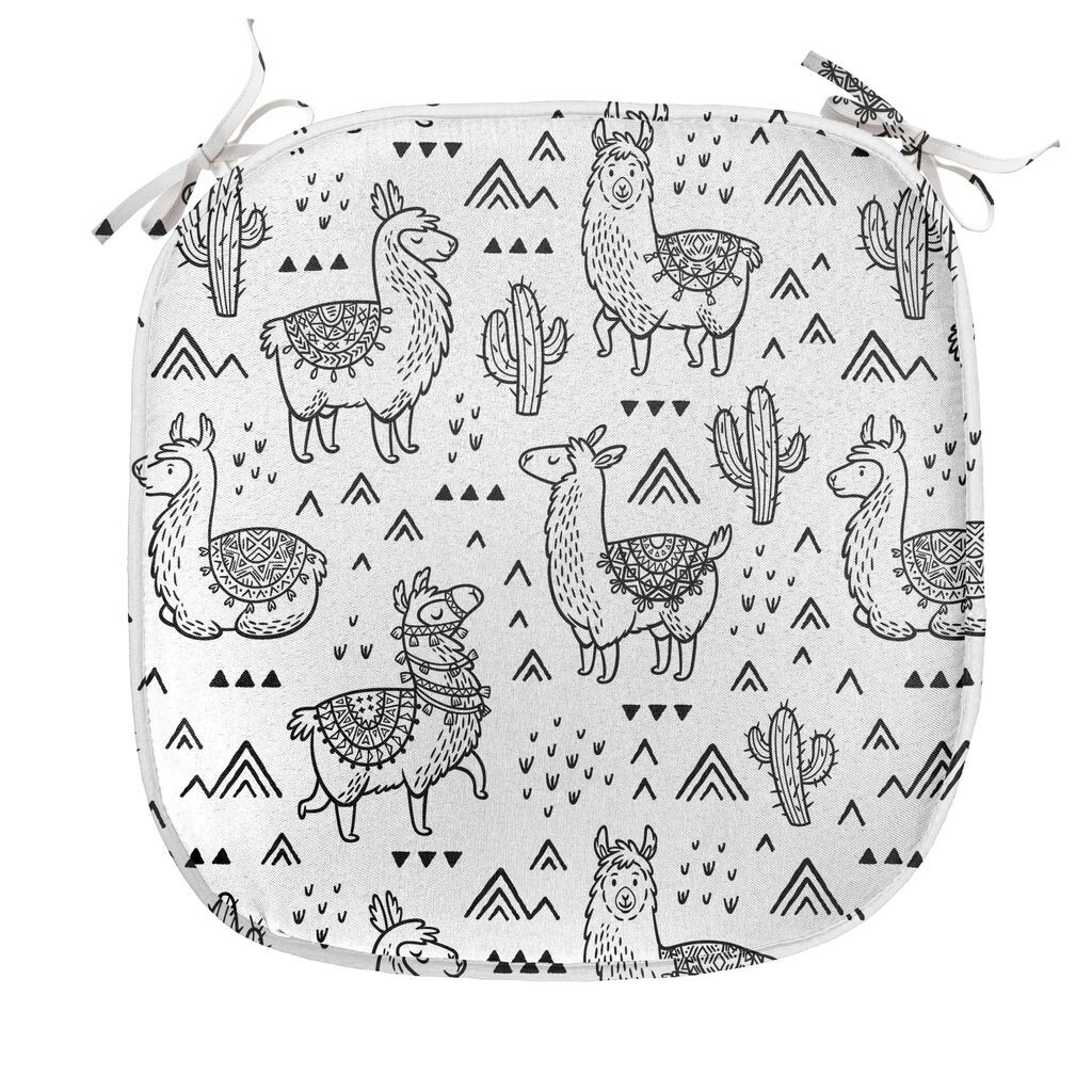 Подушка для обеденного стула ABAKUHAUS Lama, дизайн Doodle Alpaca, декоративная водонепроницаемая подушка с ремнями для кухонных сидений, 40 см x 40 см, серый цвет белого кока-колы, белый
Подушка для обеденного стула ABAKUHAUS Lama, дизайн Doodle Alpaca, декоративная водонепроницаемая подушка с ремнями для кухонных сидений, 40 см x 40 см, серый цвет белого кока-колы, белый