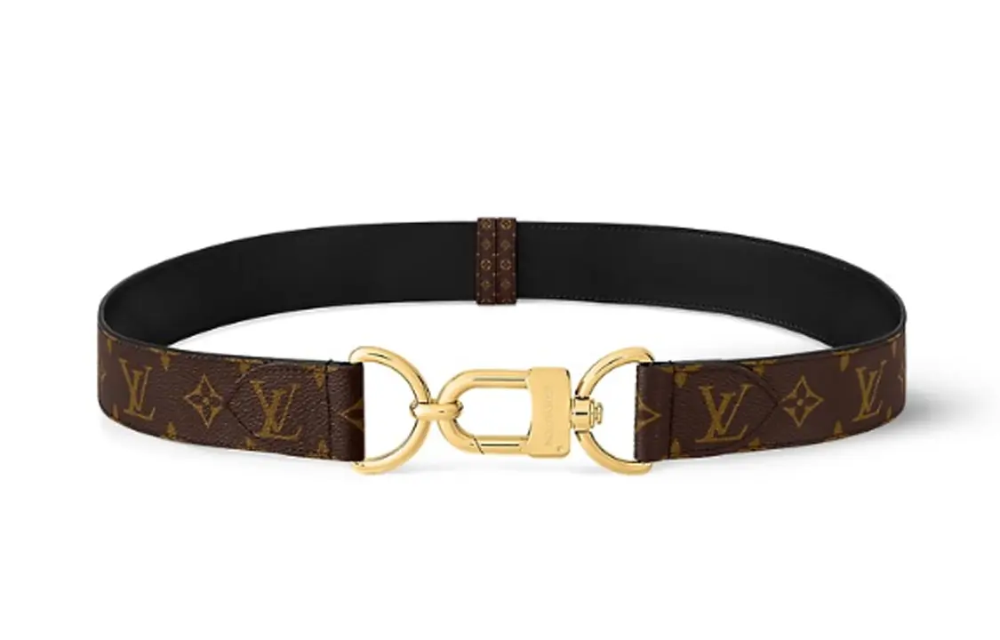 Ремень Louis Vuitton с золотой пряжкой, коричневый 
Ремень Louis Vuitton с золотой пряжкой, коричневый