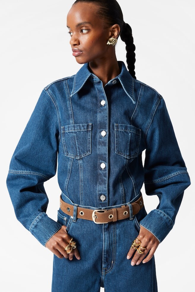 Зауженная джинсовая рубашка & Other Stories, синий
Зауженная джинсовая рубашка & Other Stories, синий