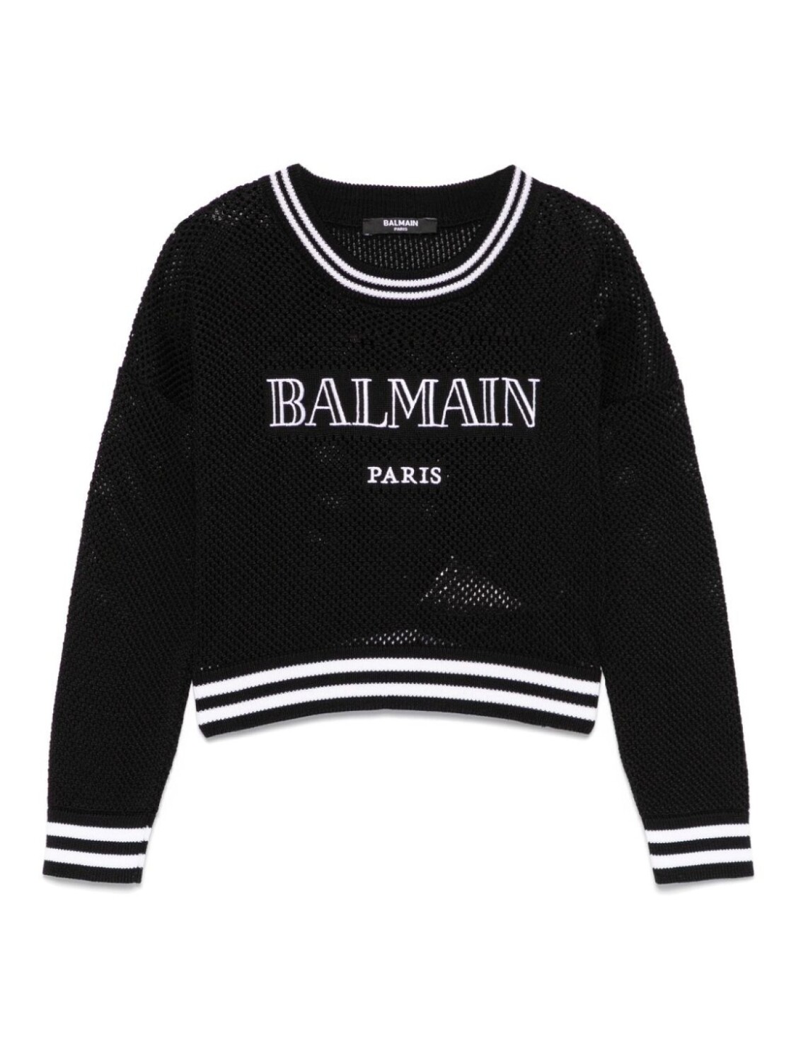 Balmain Kids свитер с вышитым логотипом, черный 
Balmain Kids свитер с вышитым логотипом, черный
