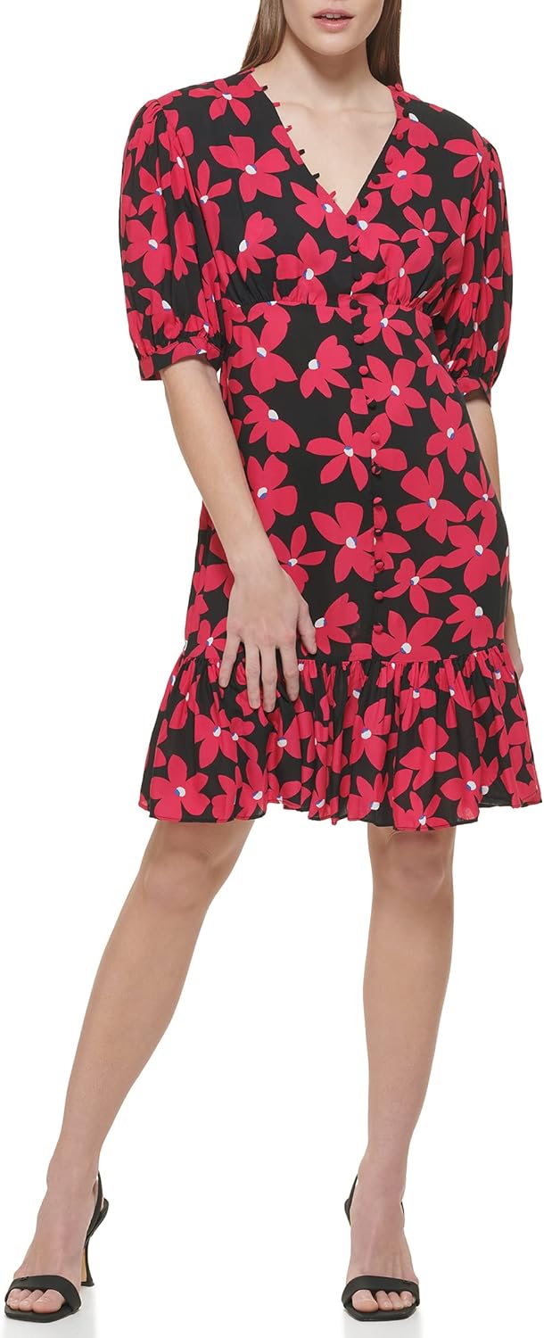 Calvin Klein женское шифоновое платье с плиссированными оборками по бокам, Lipstick Multi
Calvin Klein женское шифоновое платье с плиссированными оборками по бокам, Lipstick Multi