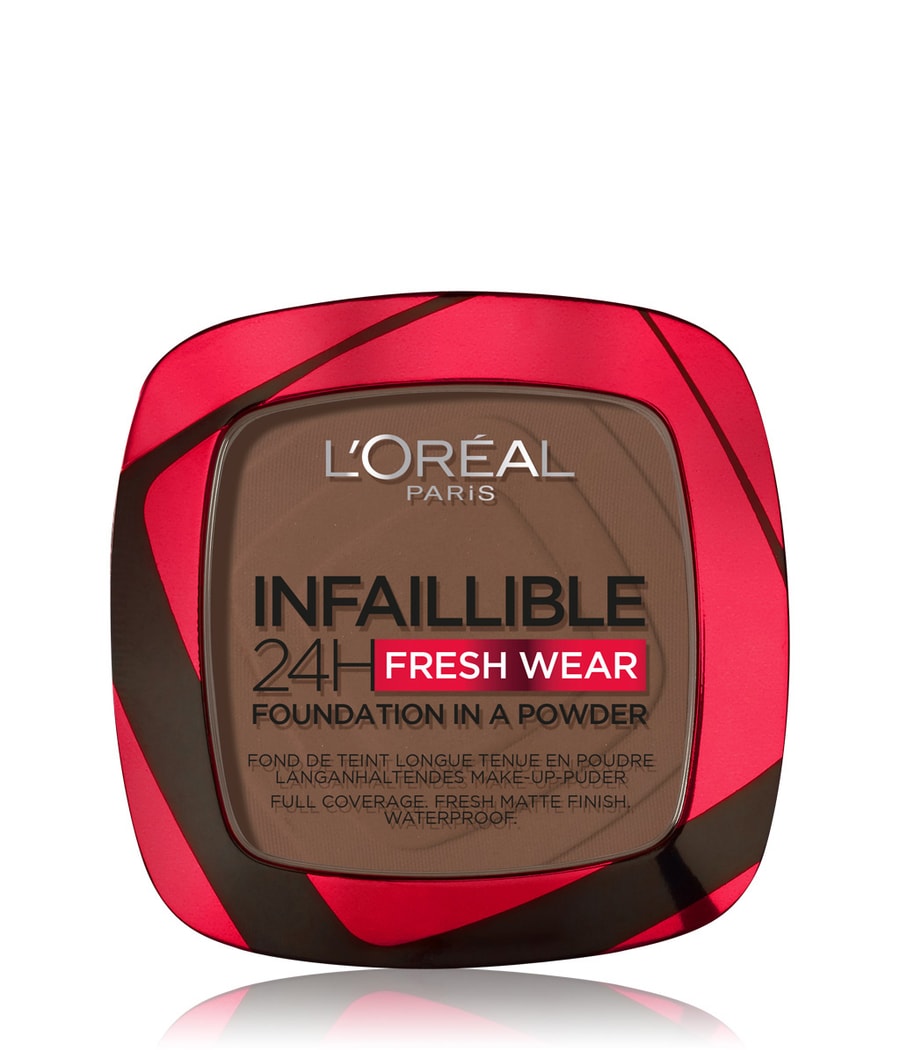 Компактная основа L'Oréal Paris Infaillible 24H Fresh Wear, Nr. 390 - Ebony, 9g
Компактная основа L'Oréal Paris Infaillible 24H Fresh Wear, Nr. 390 - Ebony, 9g