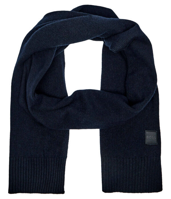 Шарф мужской Boss Orange шерстяной, синий 
Шарф мужской Boss Orange шерстяной, синий