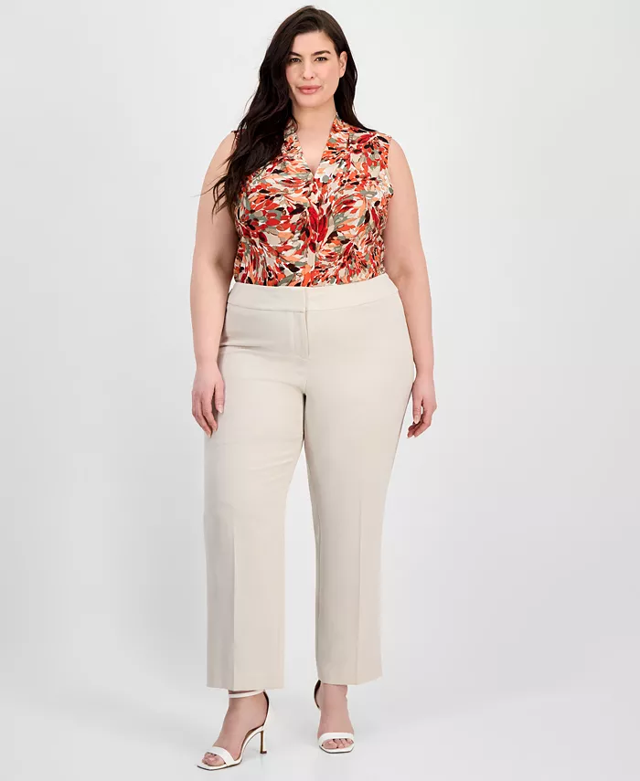 Узкие брюки больших размеров с высокой талией Kasper, коричневый/бежевый
Узкие брюки больших размеров с высокой талией Kasper, коричневый/бежевый