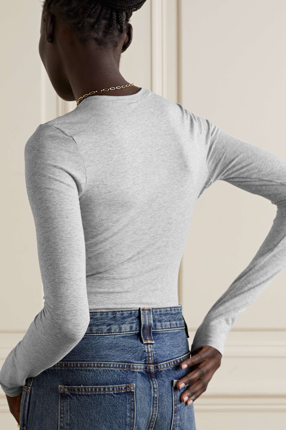 SKIMS Топ из эластичного хлопкового джерси - Светло-серый, светло-серый
SKIMS Топ из эластичного хлопкового джерси - Светло-серый, светло-серый