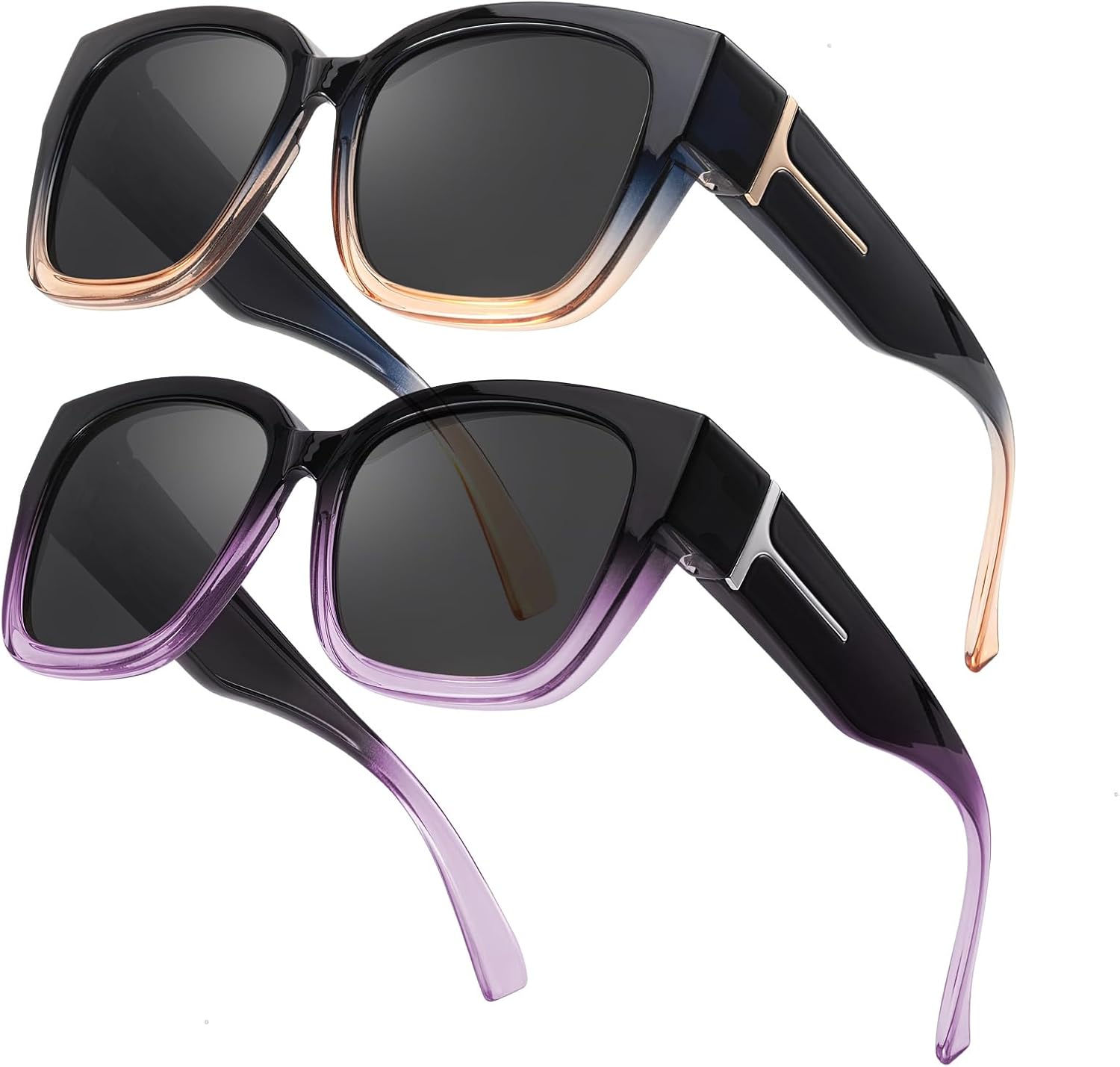 Солнцезащитные очки Myiaur Fit Over Glasses для женщин, модные большие поляризованные очки с защитой от УФ-излучения UV400 (2 шт.), A09(2 Pack) Bluebrown+gradient Purple
Солнцезащитные очки Myiaur Fit Over Glasses для женщин, модные большие поляризованные очки с защитой от УФ-излучения UV400 (2 шт.), A09(2 Pack) Bluebrown+gradient Purple