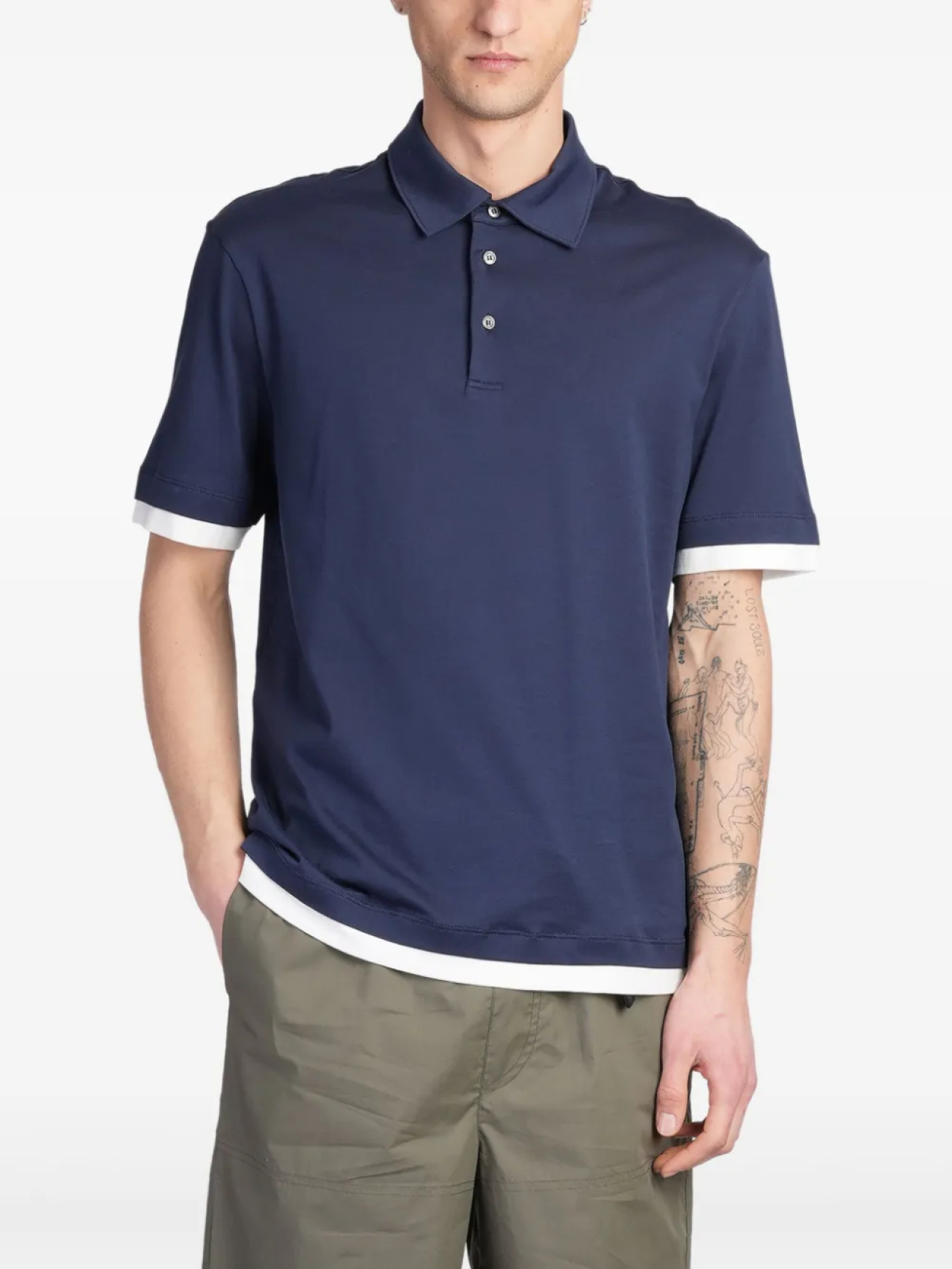 Рубашка поло с контрастной отделкой Roberto Collina, синий
Рубашка поло с контрастной отделкой Roberto Collina, синий