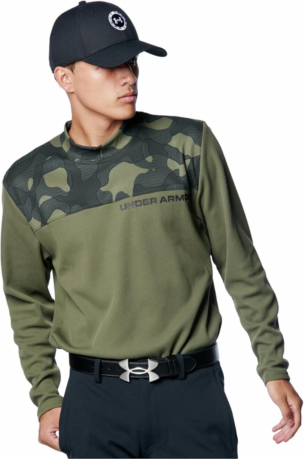 Мужская поло-рубашка Under Armour UA Waffle с длинными рукавами и высоким воротником, морской оливково-зеленый
Мужская поло-рубашка Under Armour UA Waffle с длинными рукавами и высоким воротником, морской оливково-зеленый