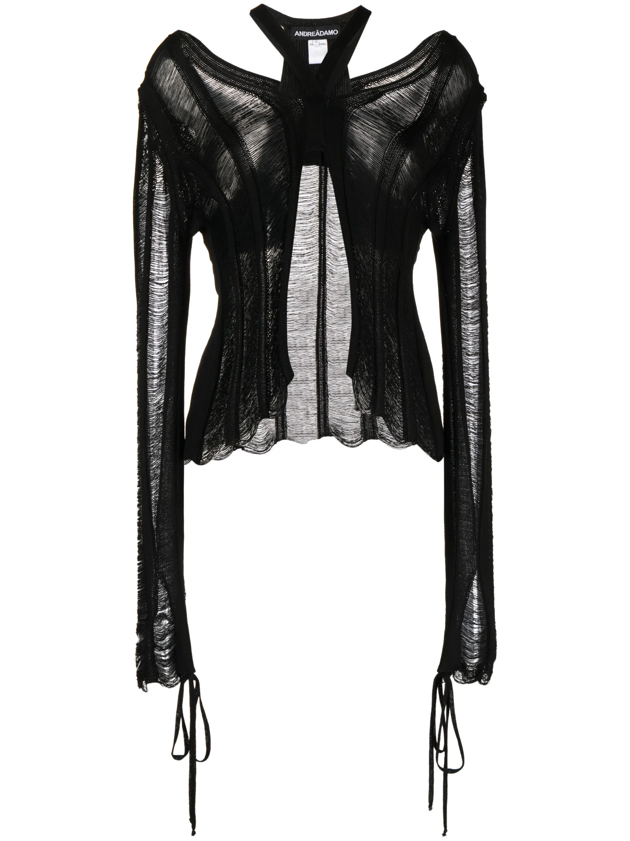 Кардиган в рубчик Andreādamo, черный
Кардиган в рубчик Andreādamo, черный