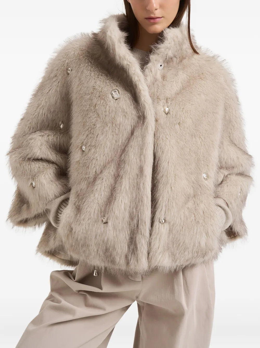 Пальто с украшениями S.W.O.R.D 6.6.44, нейтральный 
Пальто с украшениями S.W.O.R.D 6.6.44, нейтральный