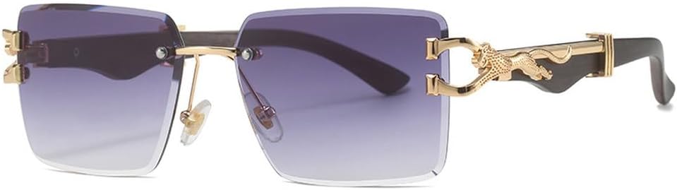 Винтажные солнцезащитные очки без оправы для женщин и мужчин, мужские солнцезащитные очки класса люкс, модные, стильные, панк, металлические, с леопардовым принтом HVTVTLA, Gray
Винтажные солнцезащитные очки без оправы для женщин и мужчин, мужские солнцезащитные очки класса люкс, модные, стильные, панк, металлические, с леопардовым принтом HVTVTLA, Gray