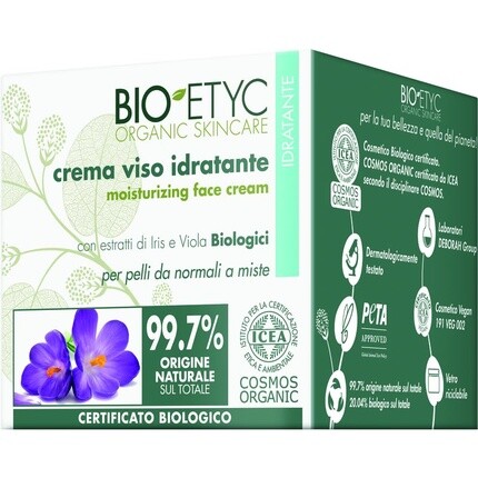 Deborah Органический увлажняющий крем Bio Etyc с органическими экстрактами ириса и фиалки для нормальной и комбинированной кожи 50 мл
Deborah Органический увлажняющий крем Bio Etyc с органическими экстрактами ириса и фиалки для нормальной и комбинированной кожи 50 мл