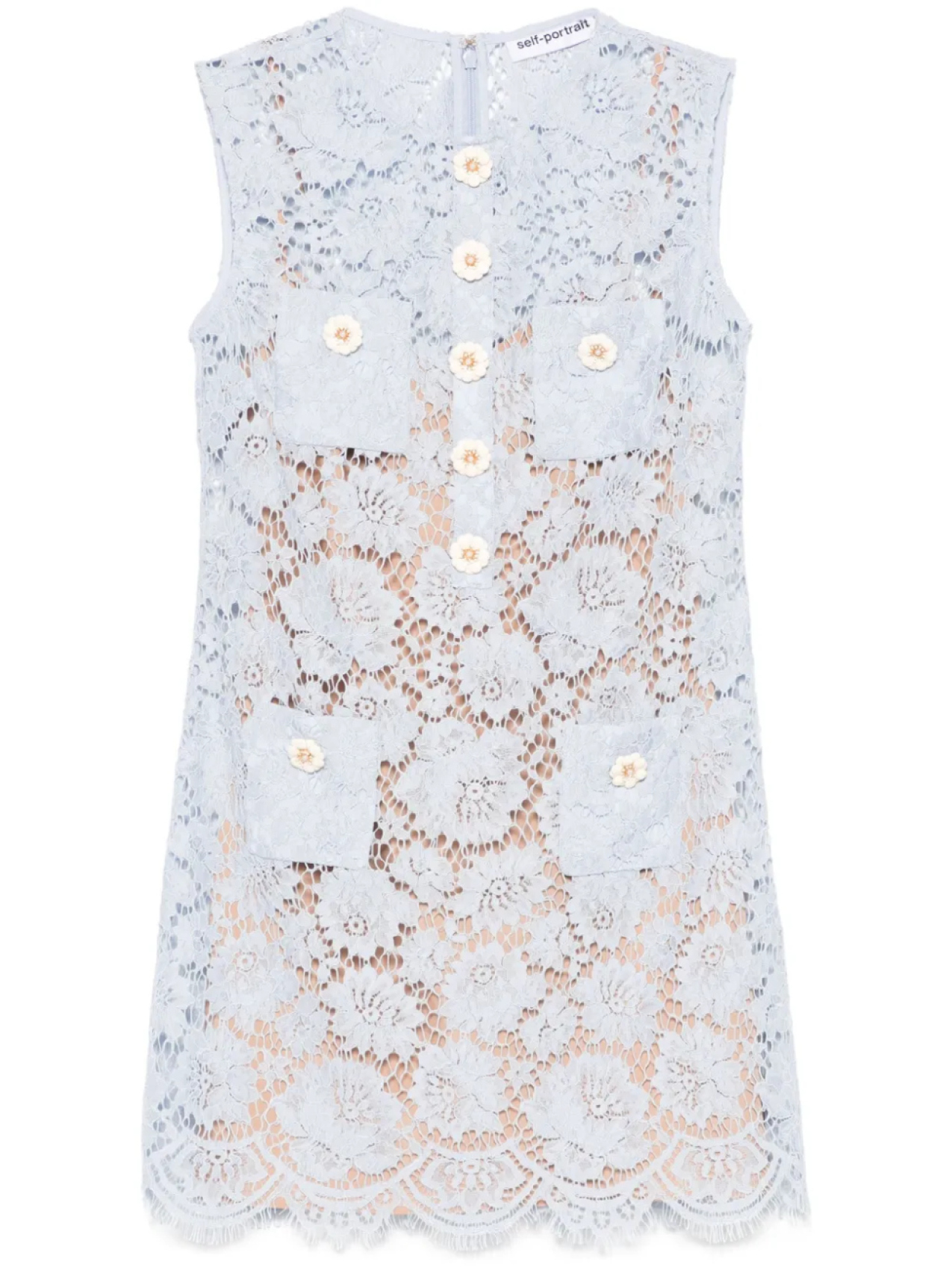 Мини-платье Self-Portrait из тонкого кружева, синий
Мини-платье Self-Portrait из тонкого кружева, синий