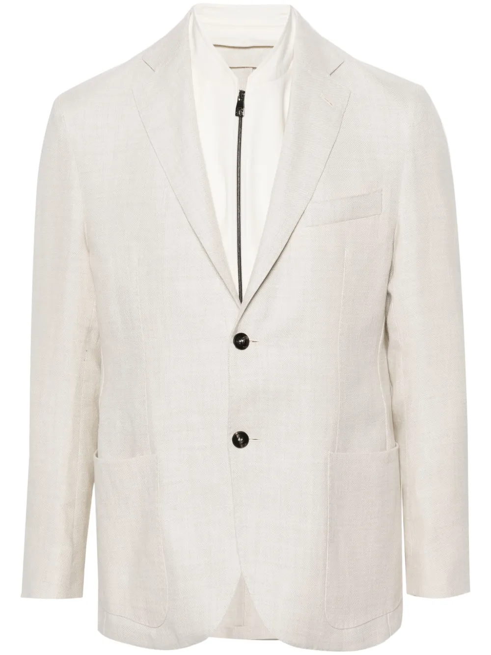 Многослойный однобортный пиджак Corneliani, нейтральный
Многослойный однобортный пиджак Corneliani, нейтральный