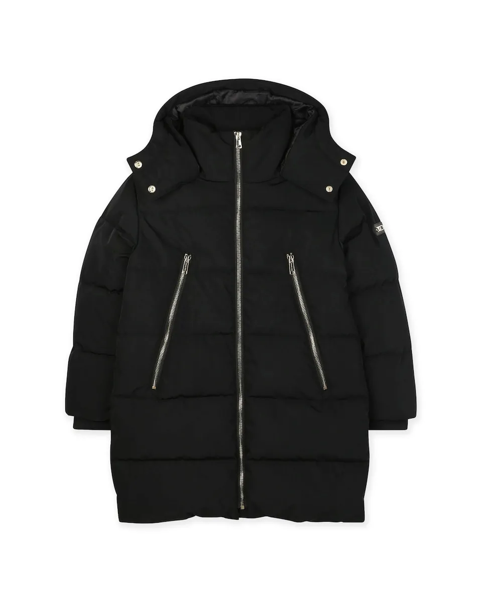 Детское пальто для девочки черного цвета с длинными рукавами Michael Kors
Детское пальто для девочки черного цвета с длинными рукавами Michael Kors