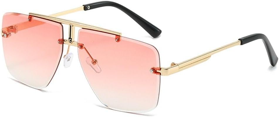 Модные мужские солнцезащитные очки без оправы для женщин, солнцезащитные очки с двойной перемычкой и металлической оправой, очки для вождения, защита от УФ-излучения UV400, спортивные очки WNCKSQ, Silver-pink
Модные мужские солнцезащитные очки без оправы для женщин, солнцезащитные очки с двойной перемычкой и металлической оправой, очки для вождения, защита от УФ-излучения UV400, спортивные очки WNCKSQ, Silver-pink