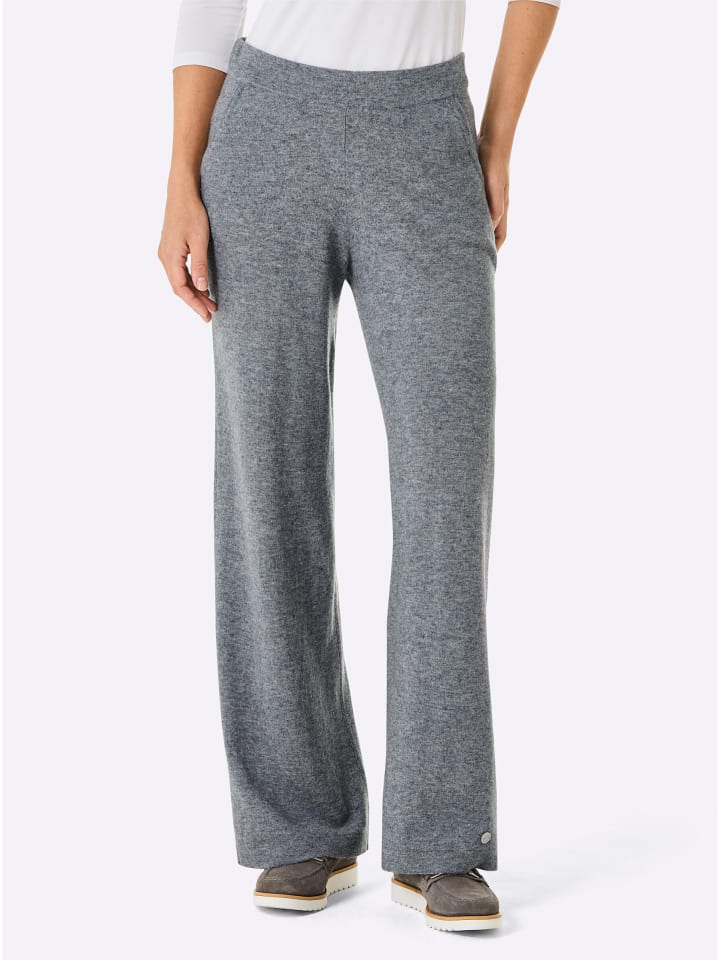 Трикотажные брюки цвета дымчато-голубого меланжа creation L
Трикотажные брюки цвета дымчато-голубого меланжа creation L