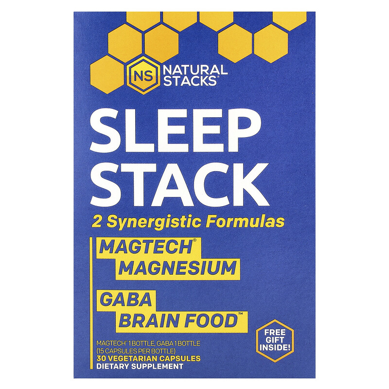 Natural Stacks, Sleep Stack, 2 флакона, 15 вегетарианских капсул в каждой 
Natural Stacks, Sleep Stack, 2 флакона, 15 вегетарианских капсул в каждой