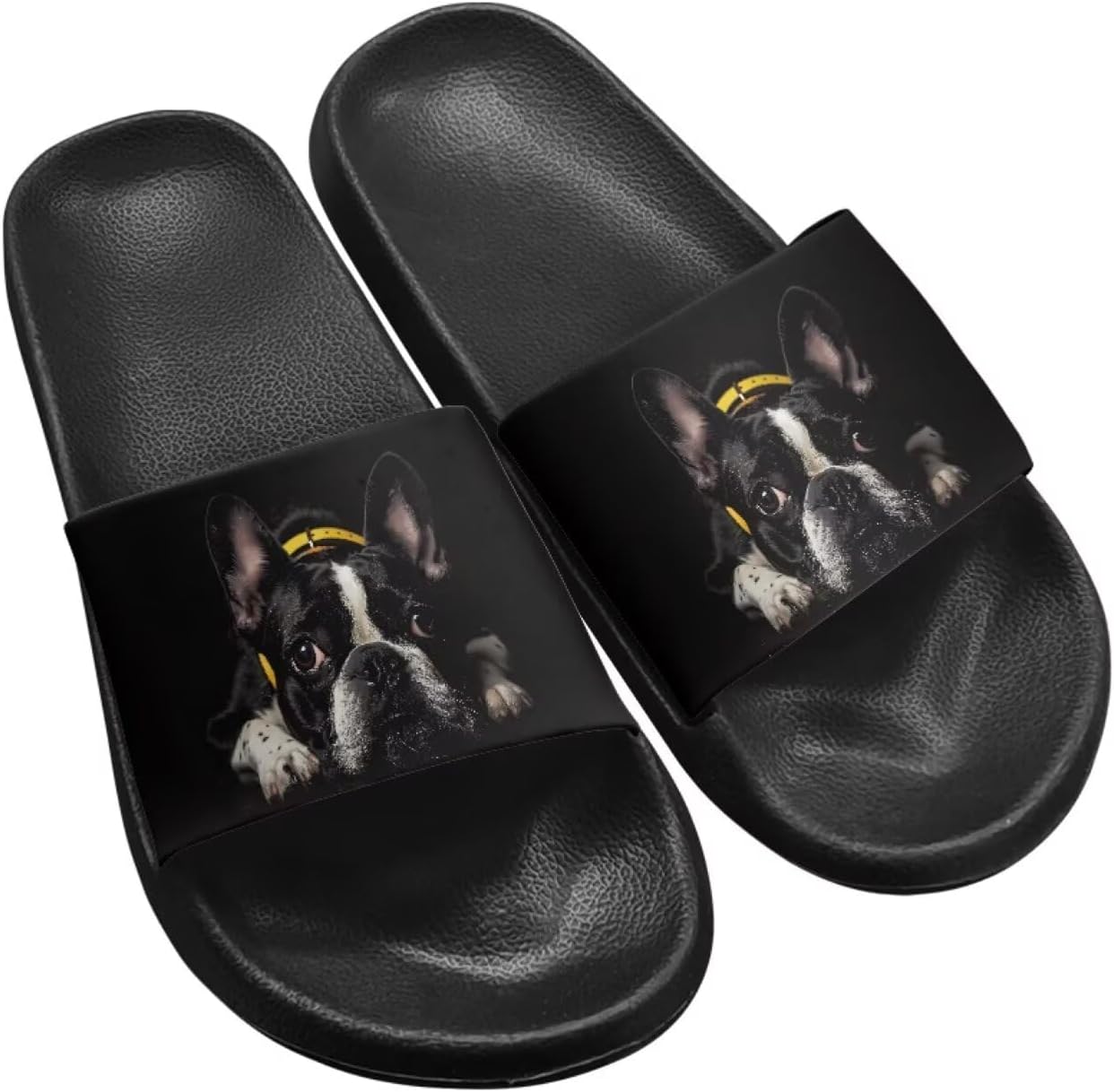 Сандалии с открытым носком Jeiento для женщин и мужчин, сандалии с плоской подошвой, нескользящие для ванной и душа, мягкая домашняя обувь для пары, с рисунком собак, French Bulldog
Сандалии с открытым носком Jeiento для женщин и мужчин, сандалии с плоской подошвой, нескользящие для ванной и душа, мягкая домашняя обувь для пары, с рисунком собак, French Bulldog