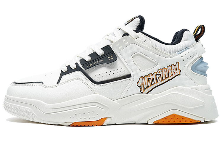 Обувь для скейтбординга Мужская с высоким верхом Белый/черный/оранжевый Xtep
Обувь для скейтбординга Мужская с высоким верхом Белый/черный/оранжевый Xtep