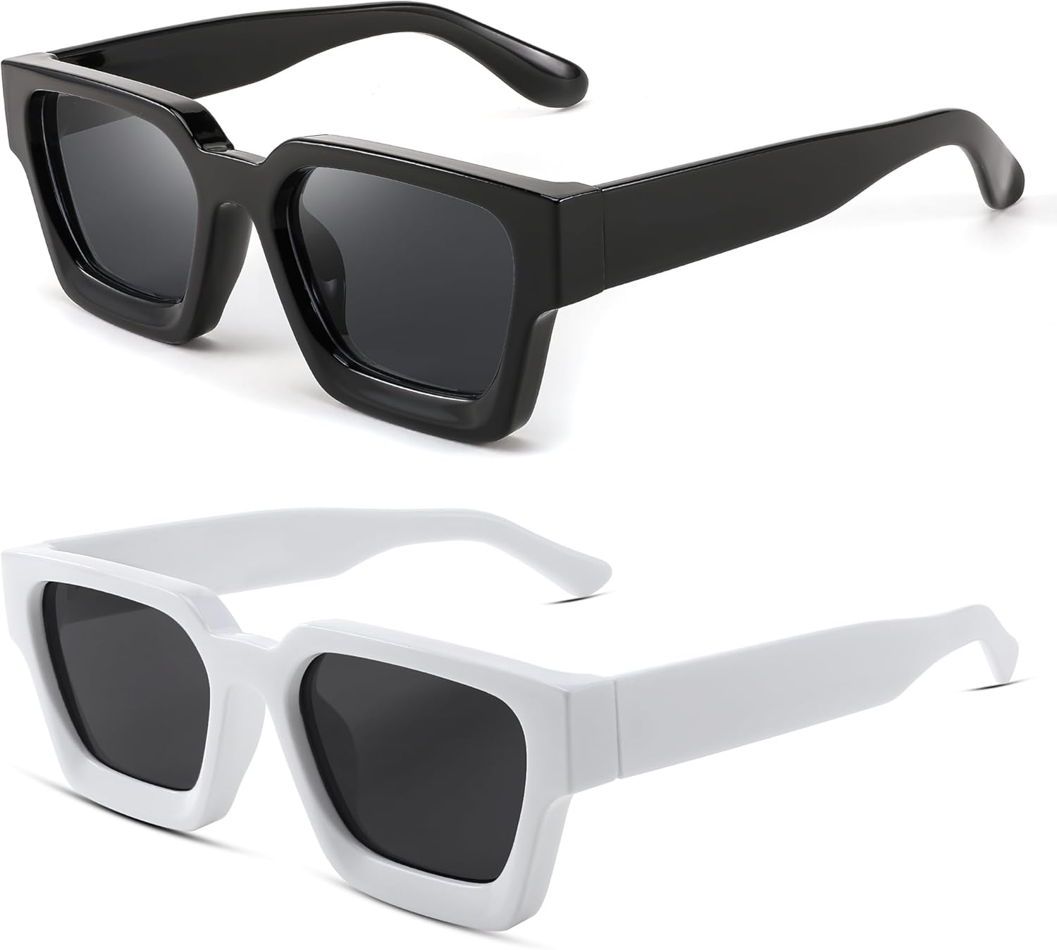 Солнцезащитные очки FEISEDY в стиле ретро 90-х, квадратной формы, для женщин и мужчин, модные массивные прямоугольные солнцезащитные очки с защитой UV400, модель B2385, 2pcs - Balck + White / Grey
Солнцезащитные очки FEISEDY в стиле ретро 90-х, квадратной формы, для женщин и мужчин, модные массивные прямоугольные солнцезащитные очки с защитой UV400, модель B2385, 2pcs - Balck + White / Grey