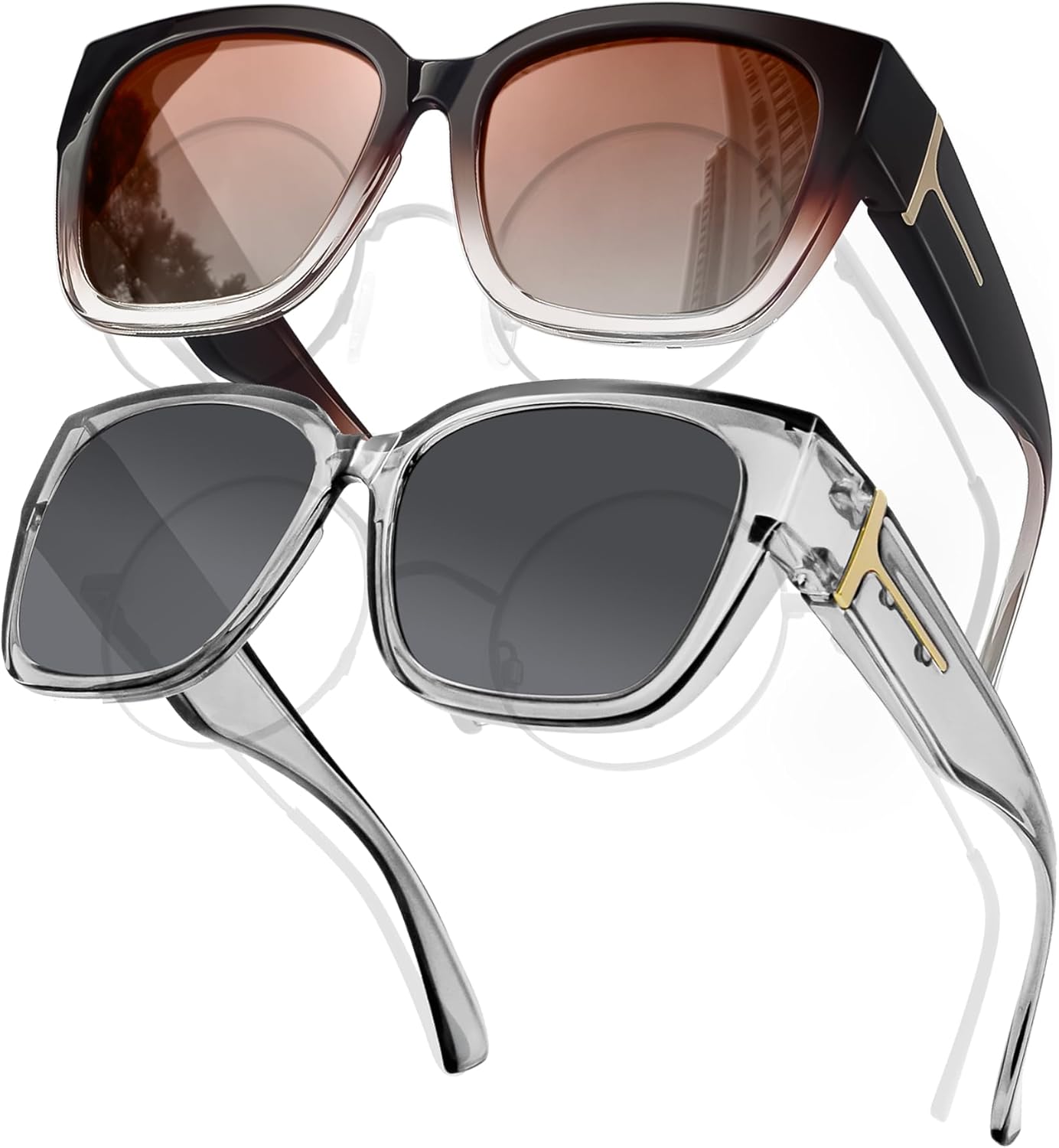 Женские поляризованные солнцезащитные очки, квадратной формы, с облегающим креплением, с защитой от УФ-излучения, в комплекте 2 штуки MAIVARDAY, 【k】brown Gradient/Gradient Brown + Claer Grey/Gray
Женские поляризованные солнцезащитные очки, квадратной формы, с облегающим креплением, с защитой от УФ-излучения, в комплекте 2 штуки MAIVARDAY, 【k】brown Gradient/Gradient Brown + Claer Grey/Gray