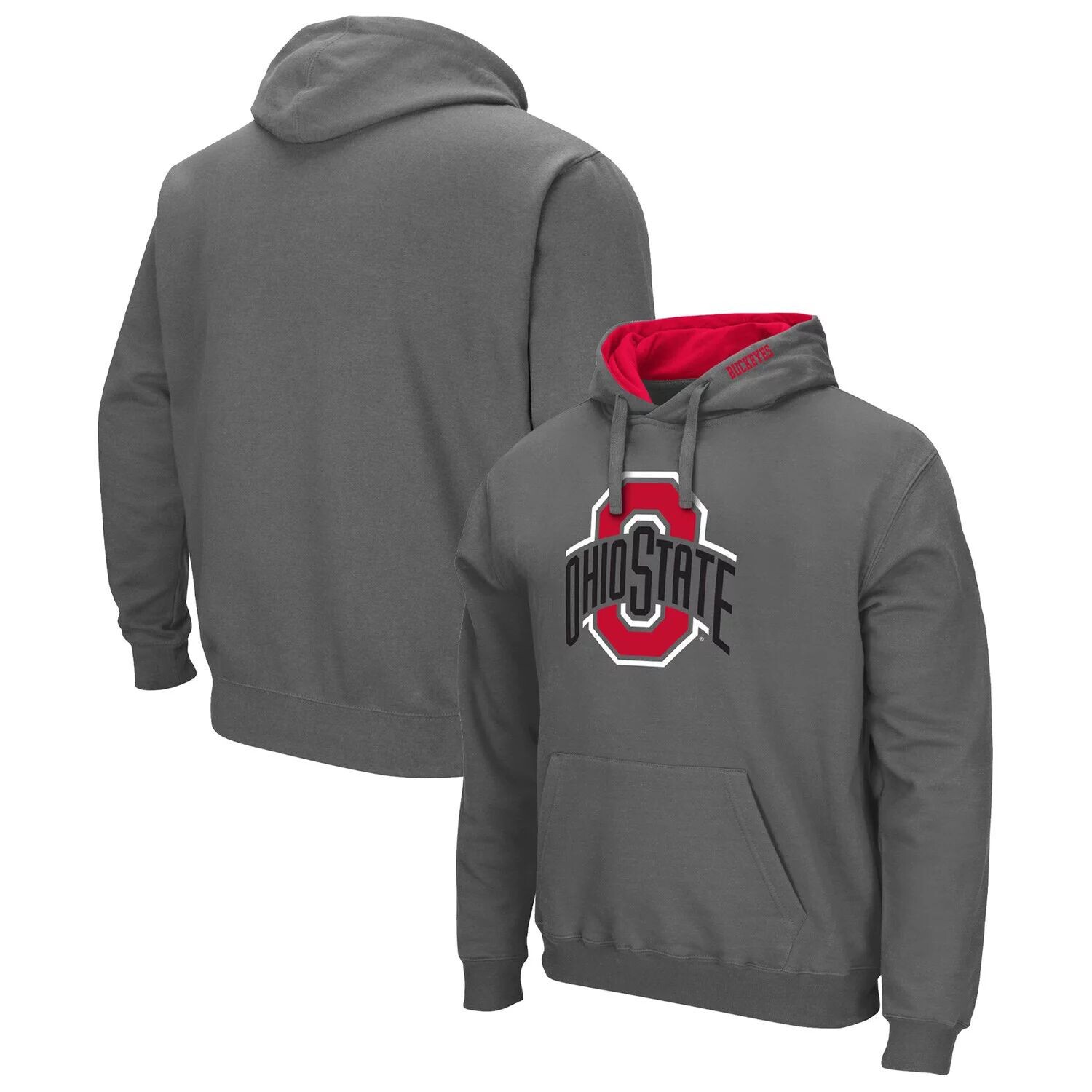 Мужской темно-серый пуловер с капюшоном Ohio State Buckeyes Arch & Team Logo 3.0 Colosseum
Мужской темно-серый пуловер с капюшоном Ohio State Buckeyes Arch & Team Logo 3.0 Colosseum