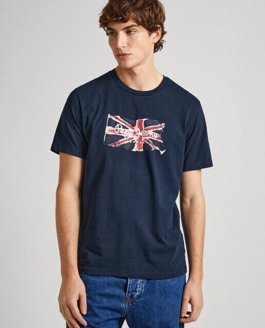 Мужская футболка с короткими рукавами и принтом флага Pepe Jeans, темно-синий
Мужская футболка с короткими рукавами и принтом флага Pepe Jeans, темно-синий