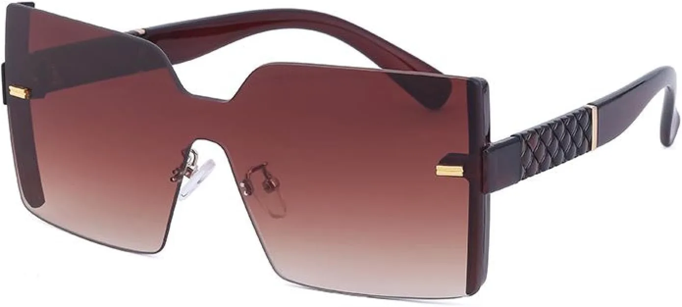 Солнцезащитные очки без оправы большого размера для женщин, роскошные, с прозрачными линзами, для мужчин, в стиле ретро, с крупной оправой TVTBBVV, C6brown
Солнцезащитные очки без оправы большого размера для женщин, роскошные, с прозрачными линзами, для мужчин, в стиле ретро, с крупной оправой TVTBBVV, C6brown