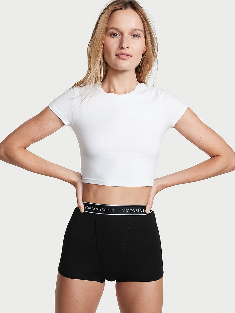 Трусики-Шорты из хлопка с высокой талией и логотипом Cotton, cotton black
Трусики-Шорты из хлопка с высокой талией и логотипом Cotton, cotton black