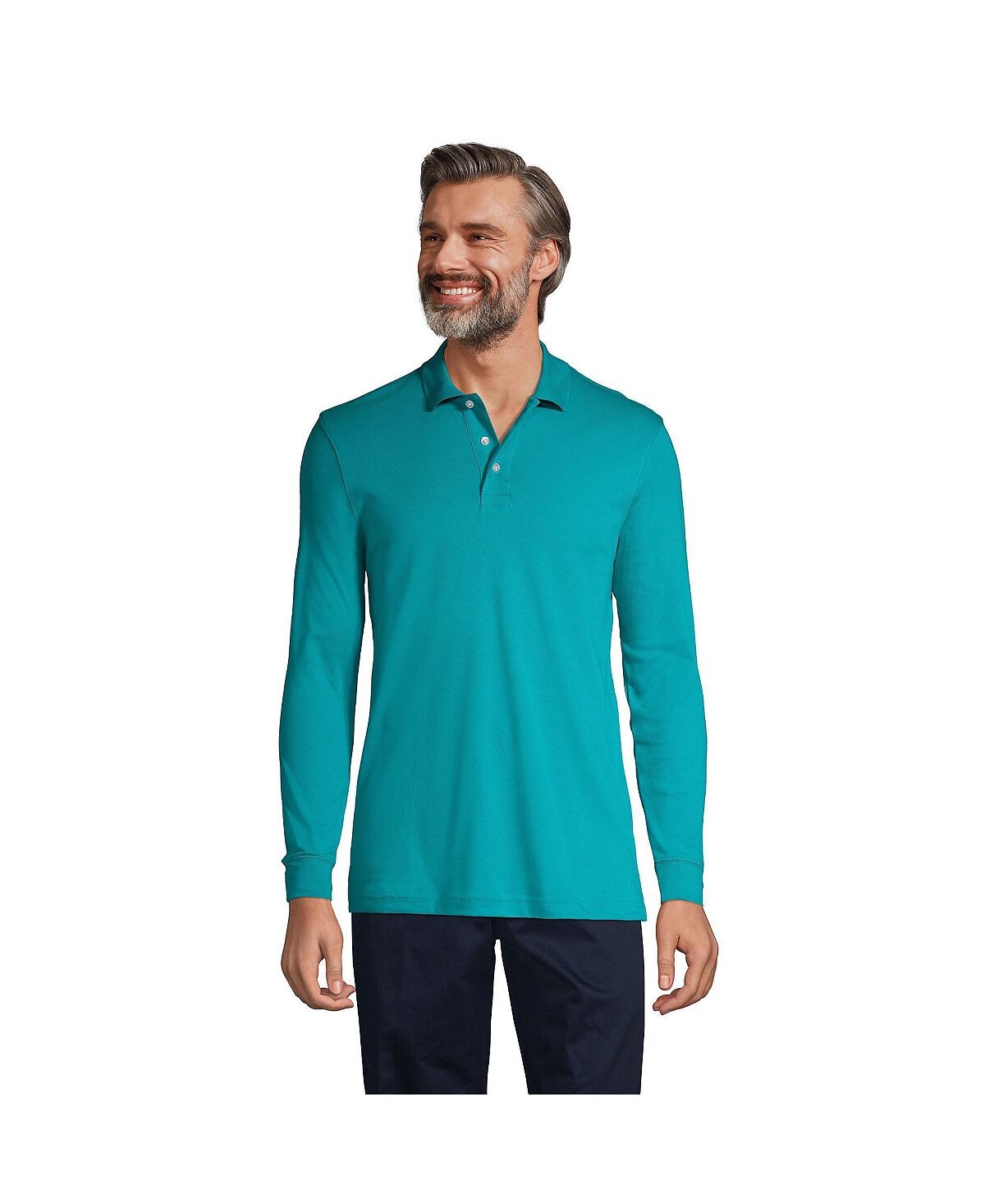 Мужская рубашка поло с длинным рукавом в школьной форме Lands' End
Мужская рубашка поло с длинным рукавом в школьной форме Lands' End