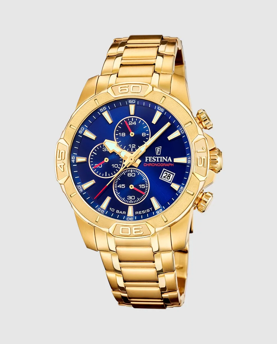 F20705/3 Мужские часы Timeless Chronograph в корпусе из стали золотистого оттенка Festina, золото
F20705/3 Мужские часы Timeless Chronograph в корпусе из стали золотистого оттенка Festina, золото