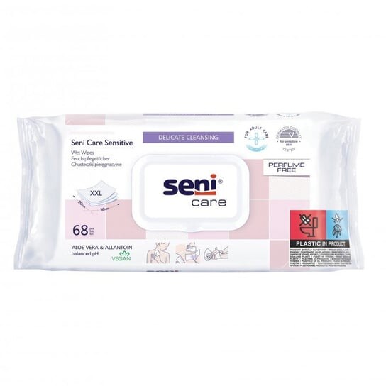 Влажные салфетки Seni Care Sensitive 68 шт. 
Влажные салфетки Seni Care Sensitive 68 шт.