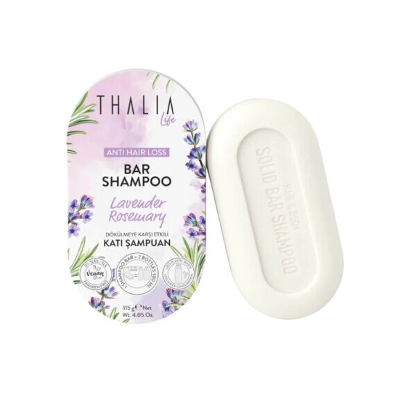 Шампунь-батончик против выпадения волос лаванда и розмарин Thalia, 115 гр
Шампунь-батончик против выпадения волос лаванда и розмарин Thalia, 115 гр