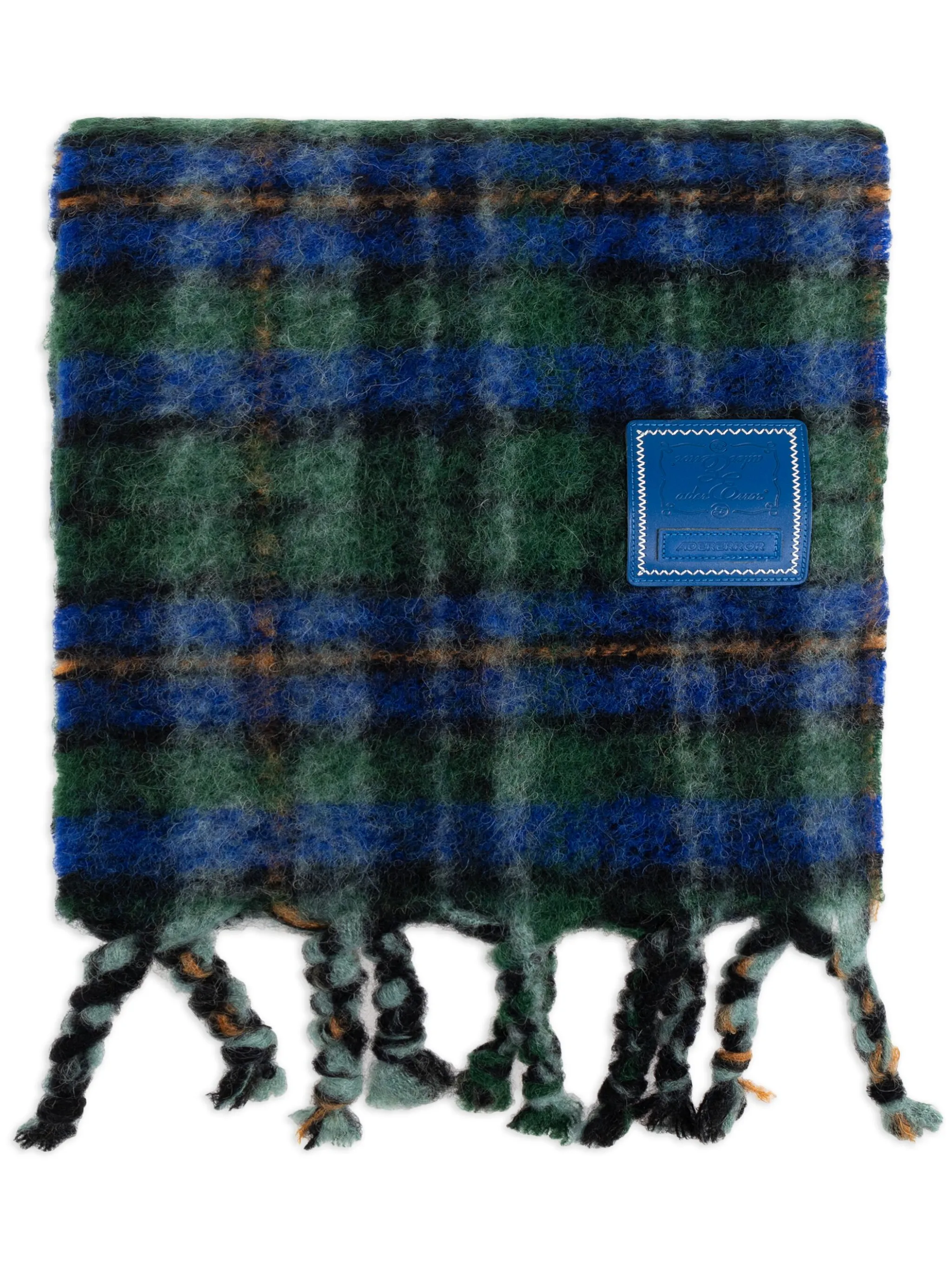 Клетчатый шарф с нашивкой-логотипом Ader Error, зеленый
Клетчатый шарф с нашивкой-логотипом Ader Error, зеленый