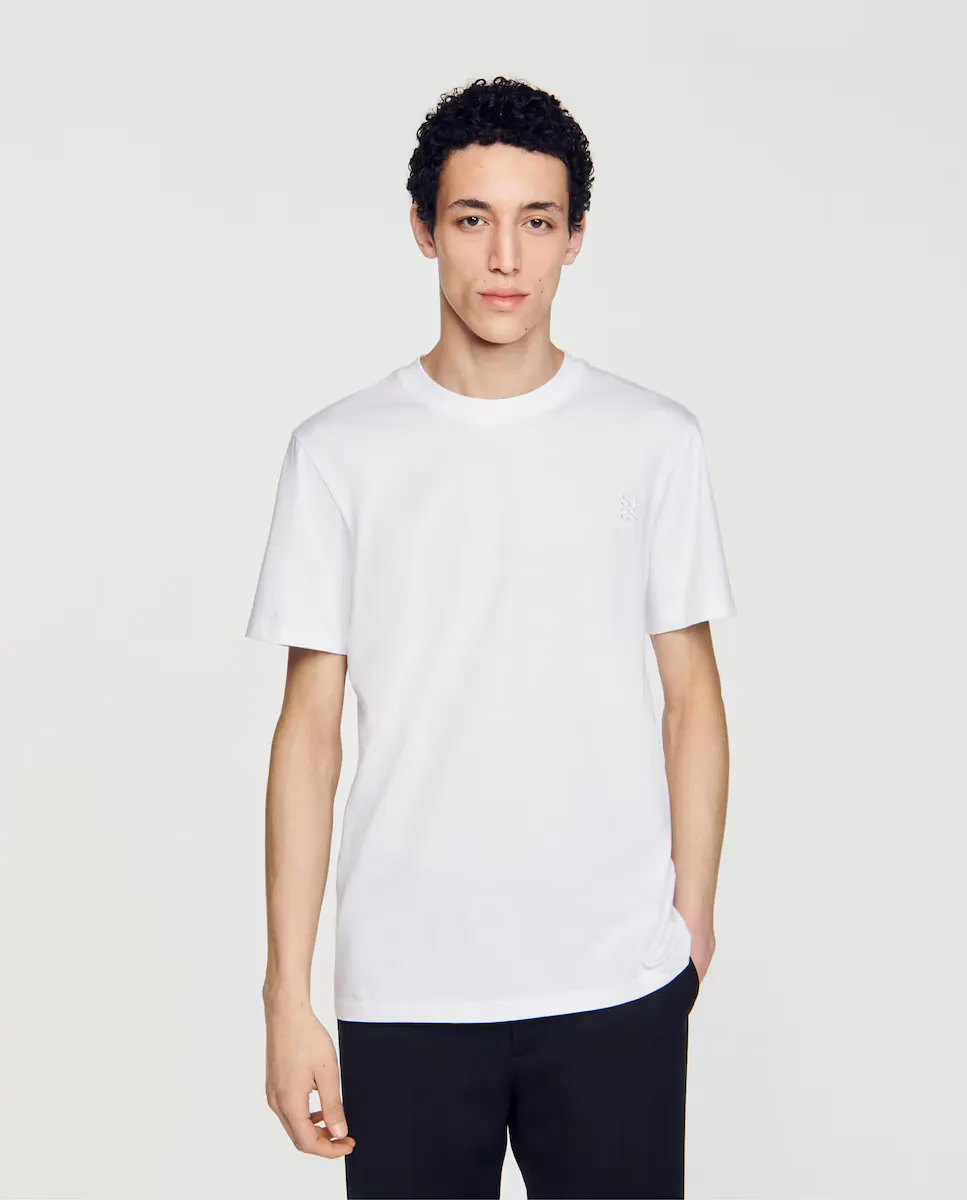 Хлопковая мужская футболка Sandro, белый
Хлопковая мужская футболка Sandro, белый