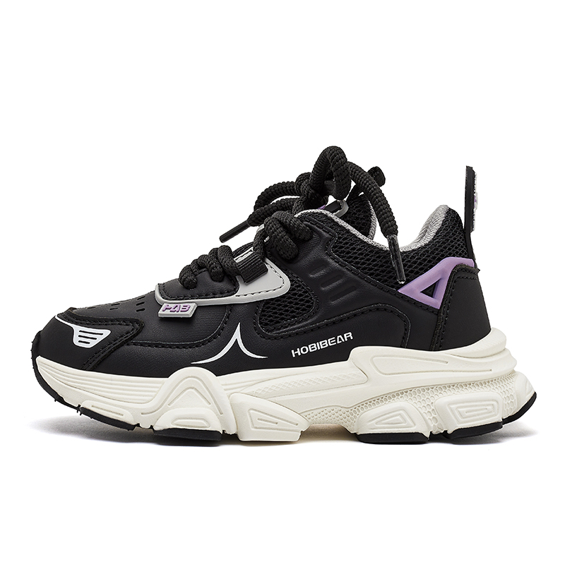 Детские кроссовки с низким верхом, устойчивые к скольжению и износу HOBIBEAR, черный 
Детские кроссовки с низким верхом, устойчивые к скольжению и износу HOBIBEAR, черный